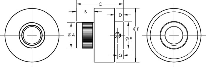 2873 Overrunning Roller Clutch Hot Stamping, K150-11, K150-12, Dimensions